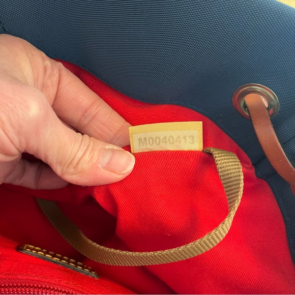 Dooney & Bourke Navy Tote with Brown Braided Handles - Picture 11 of 11